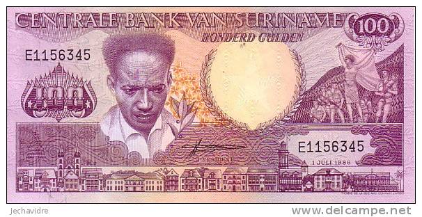 SURINAM   100 Gulden  Daté Du 01-07-1986   Pick 133a     ***** BILLET  NEUF ***** - Surinam