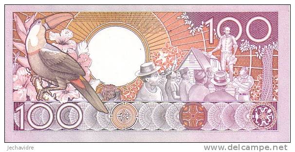SURINAM   100 Gulden  Daté Du 01-07-1986   Pick 133a     ***** BILLET  NEUF ***** - Surinam