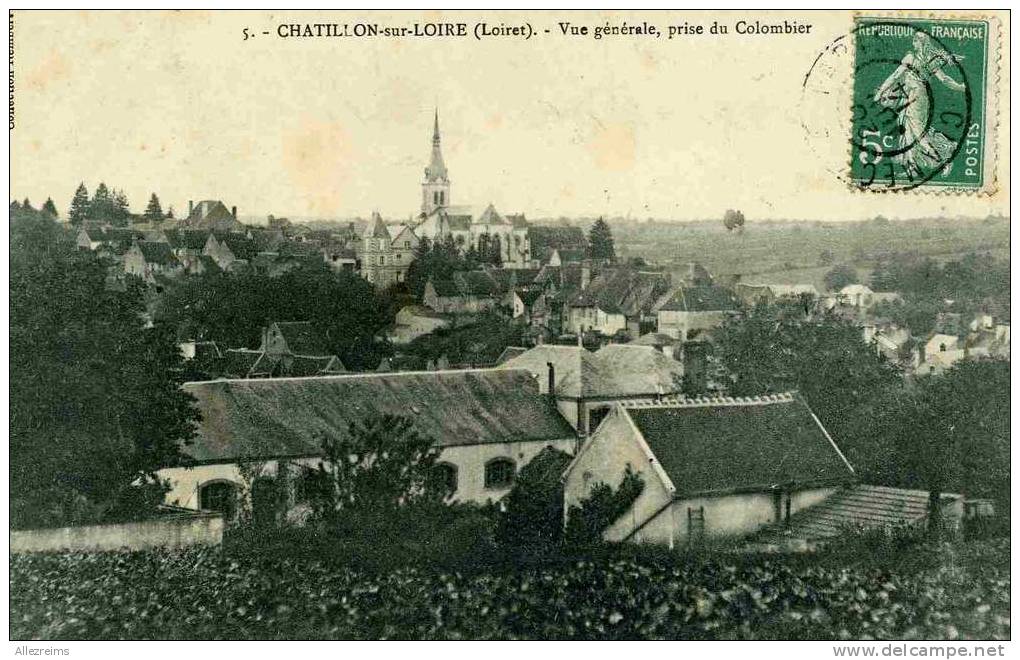 CPA 45 : CHATILLON SUR LOIRE  Vue Générale    A VOIR !!! - Chatillon Sur Loire