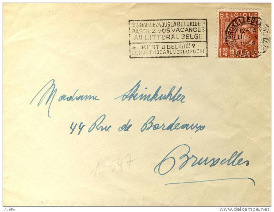 10.547   LETTRE BELGE  DENTELLE - Textile