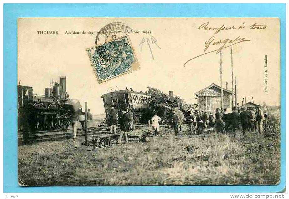 B - 79 - THOUARS - Accident De Chemin De Fer En Novembre 1899 - Thouars