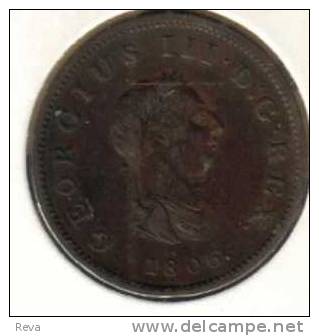 GREAT BRITAIN 1/2  PENNY WOMAN  BRITANNIA FRONT KING GIII HEAD BACK 1806 VF  READ DESCRIPTION CAREFULLY !!! - Autres & Non Classés