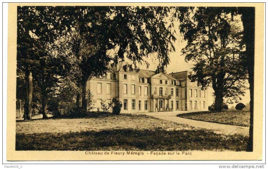 CHATEAU DE FLEURY-MEROGIS . FACADE SUR LE PARC     (503) - Fleury Merogis