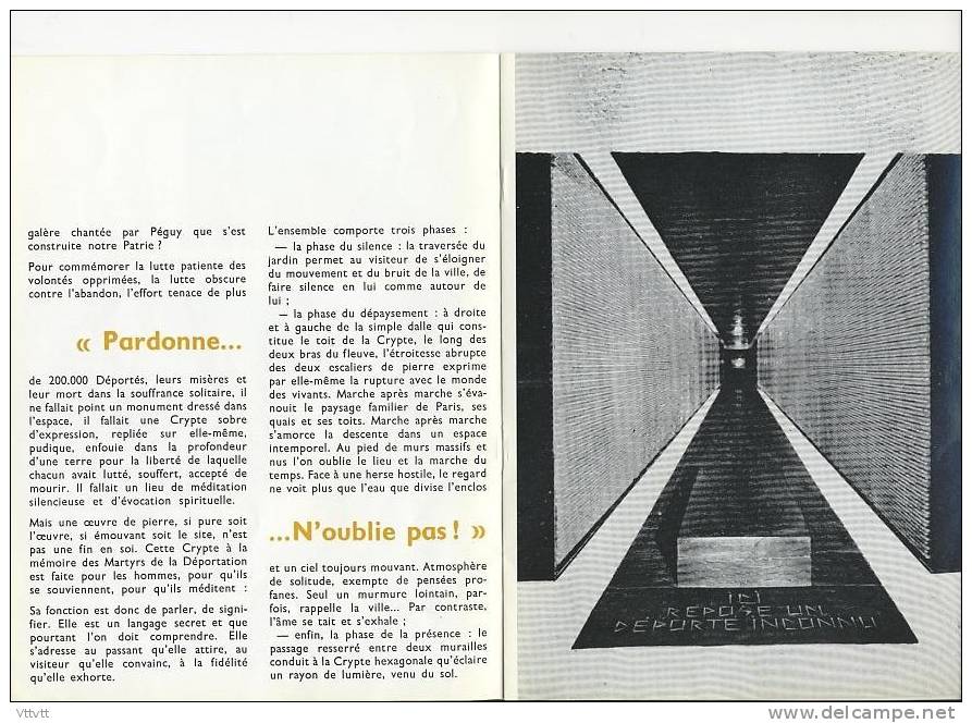 Memorial Des Martyrs De La Deportation, 12 Pages (15,5 Cm Sur 20 Cm), Nombreuses Photos NetB. - Parijs