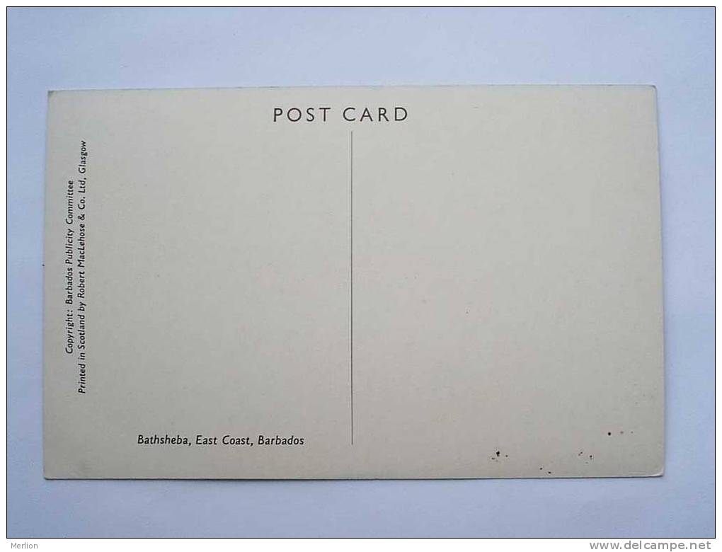 BARBADOS - Bathsheba East Coast    - W.I.  1960- VF  D20010 - Barbades