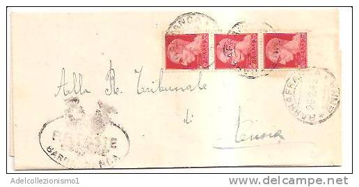 3822)lettera Con 3x20c Imperiale Da Barrafranca A Enna Il 26-2-1945 - Marcophilia