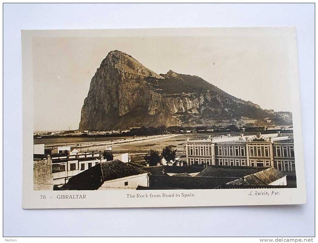 GIBRALTAR The Rock From Road To Spain  Photo Pc.   - 1930-40's  VF  D20031 - Gibraltar
