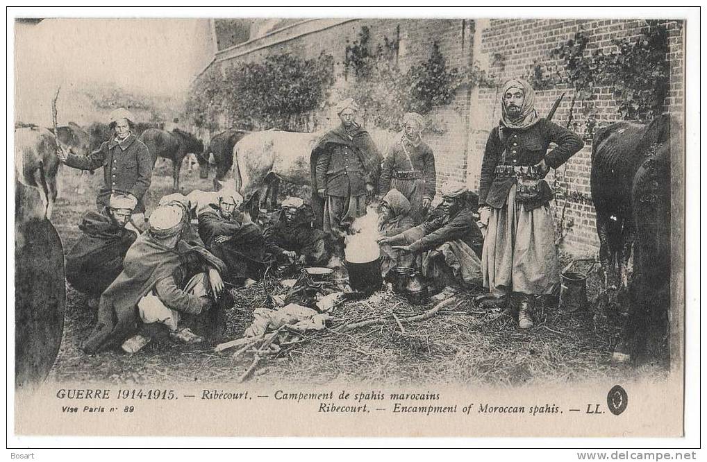 CPA France 60.Ribécourt_Guerre 1914.15-Campement De Spahis Marocains N°89 - Ribecourt Dreslincourt