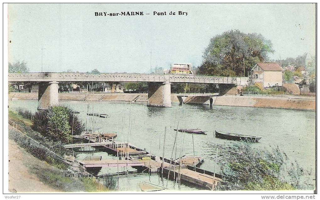 CPA Couleur BRY SUR MARNE Le Pont - Bry Sur Marne