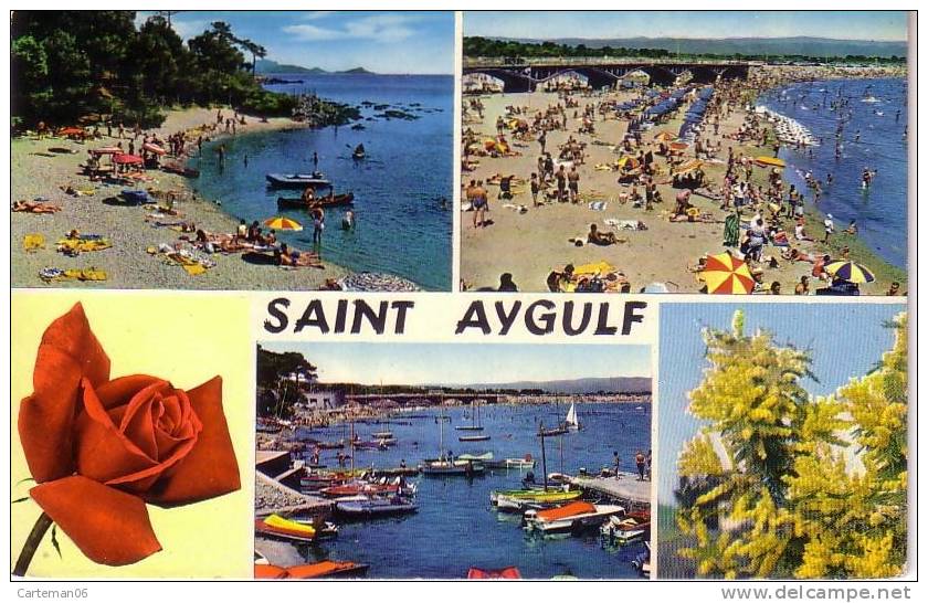 83 - Saint-Aygulf - (3 Vues) La Plage Du Four à Chaux, La Grande Plage, Le Port. - Saint-Aygulf