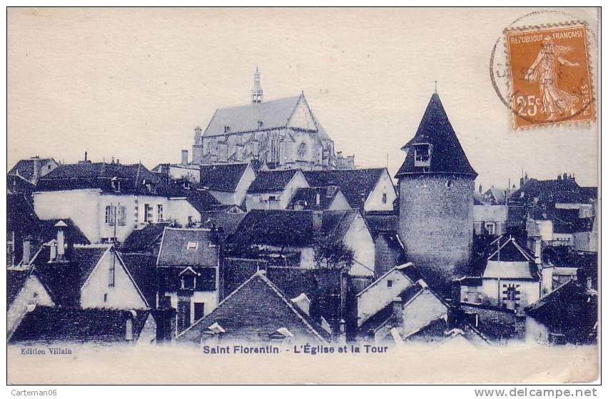 89 - Saint-Florentin - L'Eglise Et La Tour. - Saint Florentin