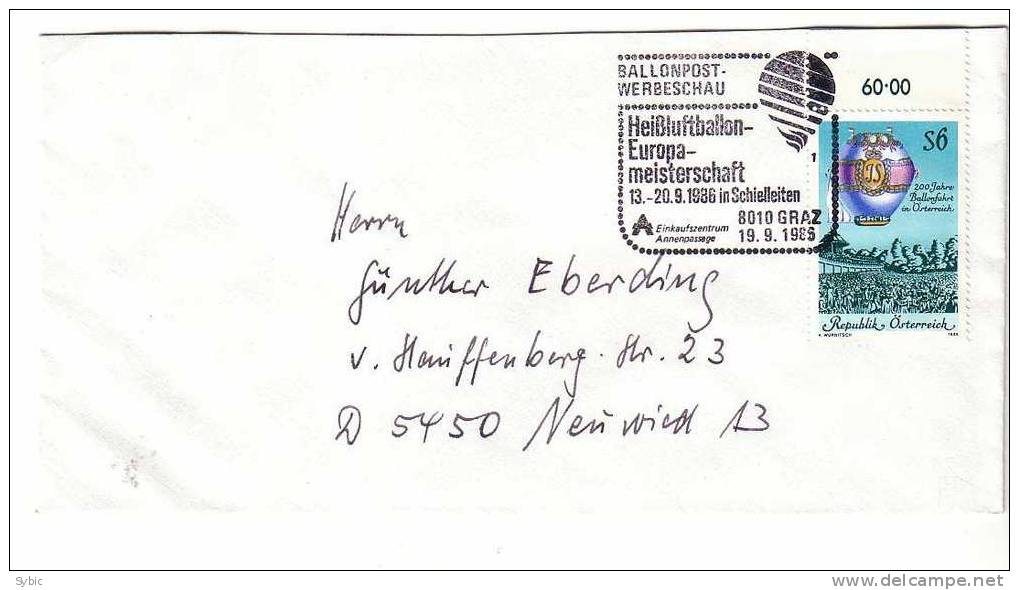 AUTRICHE Lettre - ÖSTERREICH Brief (1986) Yvert 1614 - Lettres & Documents