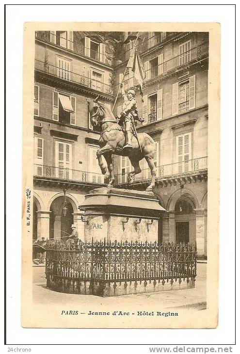 Paris: Statue De Jeanne D'Arc, Hotel Regina (08-1008) - Distrito: 13