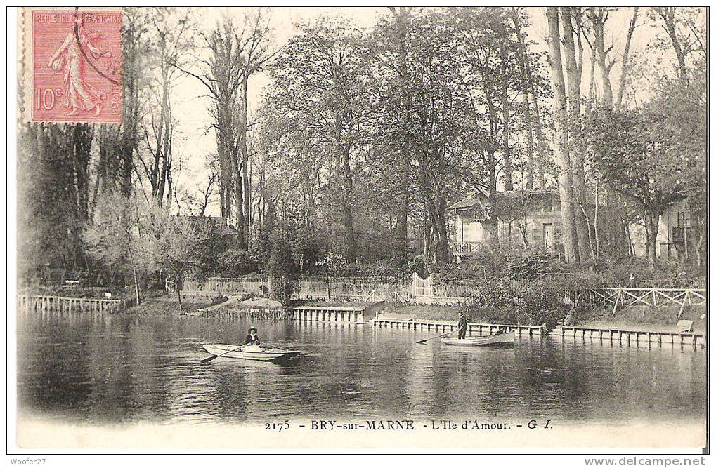 Cpa Bry Sur Marne L'ile D'amour - Bry Sur Marne