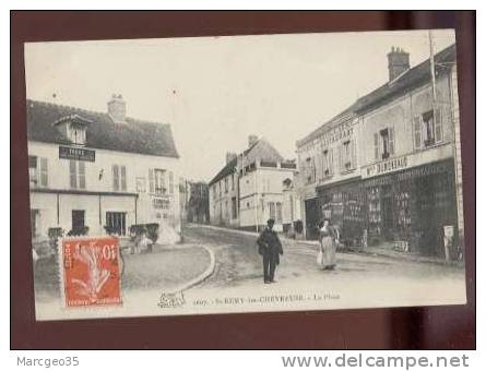 26586 Saint Remy Les Chevreuses La Place édit.TF ? N° 1607animée Hotel Tabac Buvette Epicerie Dumonseau  Belle Carte - St.-Rémy-lès-Chevreuse