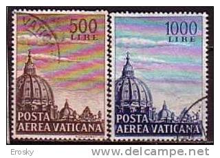 Z2388 - VATICANO Aerea SASSONE N°22/23 - VATICAN Aerienne Yv N°22/23 - Poste Aérienne