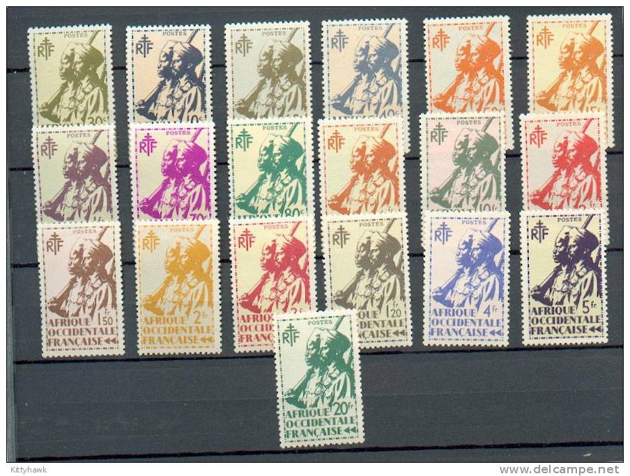 AOF 163 - YT 4 à 22 ** - Unused Stamps