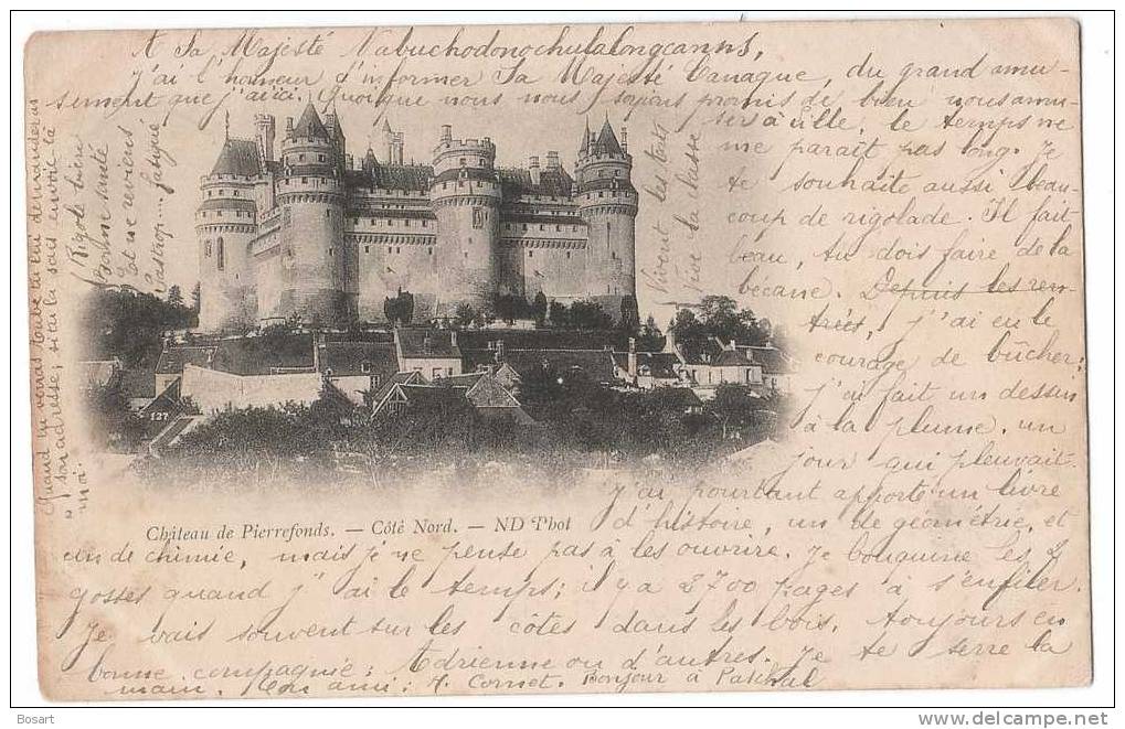 Timbre Mouchon N°116 Sur CPA 60.Château Pierrefonds C.13€ - Storia Postale