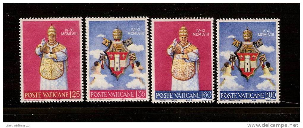 VATICANO - 1959 - INCORONAZIONE DI PAPA GIOVANNI XXIII - Serie Di 4 Valori Nuovi S.t.l. - In Ottime Condizioni - DC1487. - Unused Stamps
