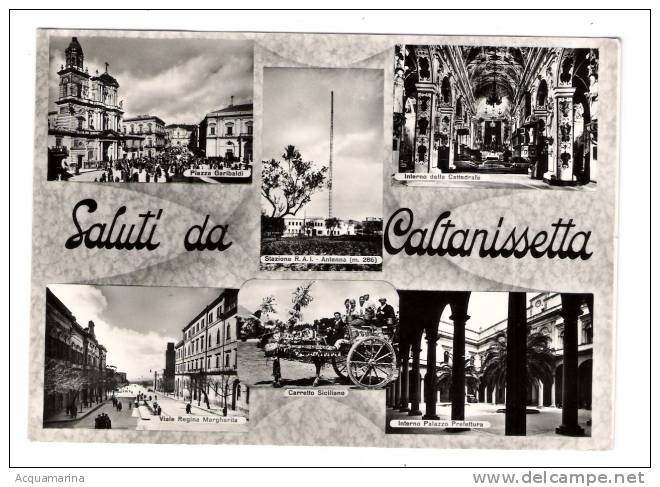 CALTANISSETTA - Saluti Da, Vedute - Cartolina FG 1958 - Caltanissetta