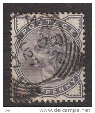 GB, VICTORIA, 1883, Yvert N ° 76 ,  1/2 Ardoise Obl Squarred Circle "WARE , AU 27 1887" , TB Centrage , SUPERBE - Usados