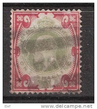 GB, EDWARD VII, 1902, Yvert N ° 117 ,  1 Shilling Rouge Et Vert,  Obl TB , Cote 15 Euros - Used Stamps