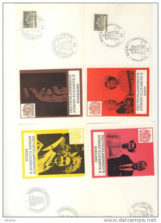 10.599   11 CARTES DIFF. 11 VILLES DIFF VISITE REINE ELISABETH ALLEMAGNE - Verzamelingen