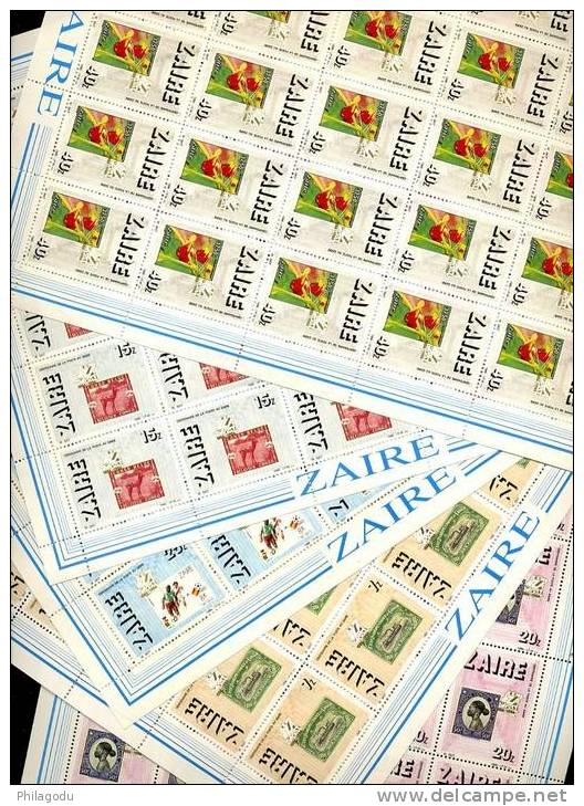 ZAIRE  TIMBRE/TIMBRE  1307/11  Feuille Entière  LUXE ++  Animaux Sport Bateau - Unused Stamps