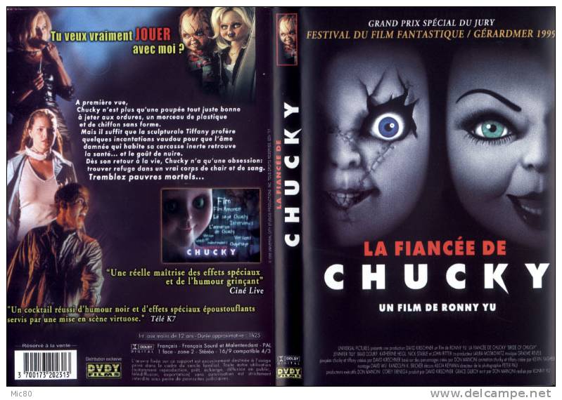DVD Zone 2 "La Fiancée De Chucky" NEUF - Horreur