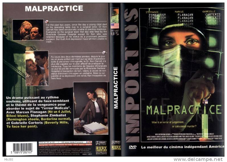 DVD Zone 2 "Malpractice" NEUF - Drame