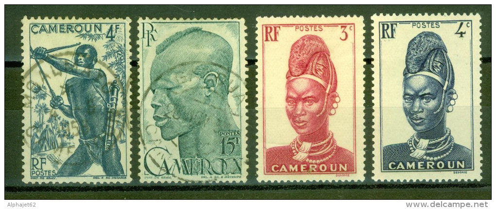 Chasseur à L'arc - CAMEROUN - Tete D'homme, Femme De Lamido - N° 163-164-288-292 - 1939-1946 - Oblitérés