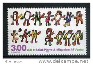 FETE / NOUVEL AN /  2000 / LETTRE ILLUSTREE  /  SAINT PIERRE ET MIQUELON - Nouvel An