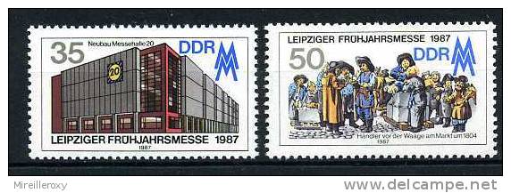 COMMERCANT /  AU PONT A BASCULE  / MARCHE /  BATIMENT / FOIRE DE LEIPZIG / TIMBRE ALLEMAGNE /   D. D. R. - Andere & Zonder Classificatie