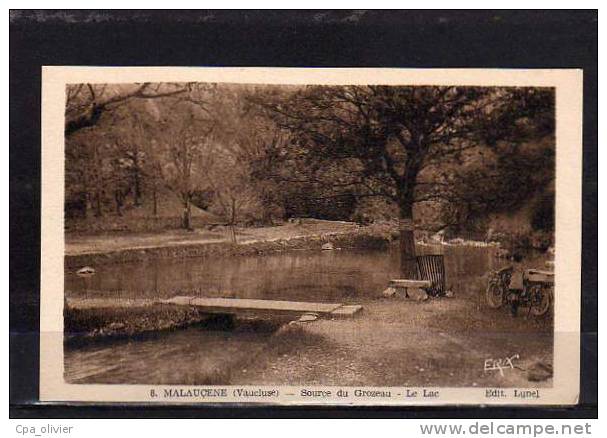 84 MALAUCENE Source Du Grozeau, Lac, Animée, Ed Lunel ERA 8, 193? - Malaucene