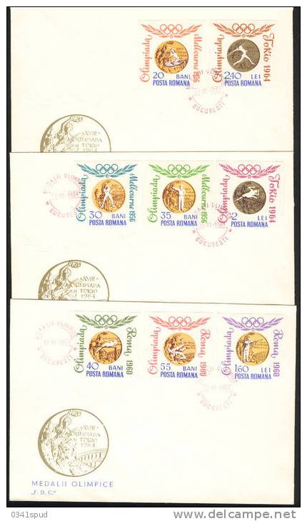 Jeux Olympiques 1964 Tokyo Roumanie FDC - Ete 1964: Tokyo