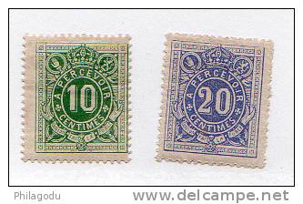 1870 Taxe, Chiffre Dans Un Double Ovale, N° TX 1 Et 2* Charnière   Cote 85E  SUPERBE Centrage Pour Le 20c - Postzegels