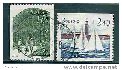SWEDEN - NORDEN 1983 - CYCLISTES EN FORET And BOATING - Yvert # 1212/3  - VF USED - Usati