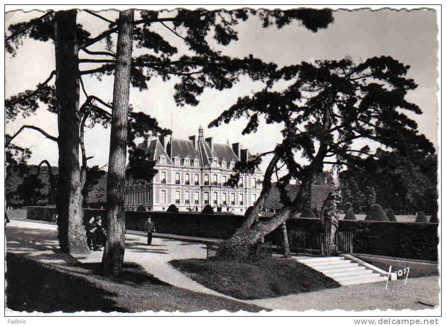 Carte Postale 92.  Sceaux  Chateau Et La Statue De L'Hiver Trés Beau Plan - Sceaux