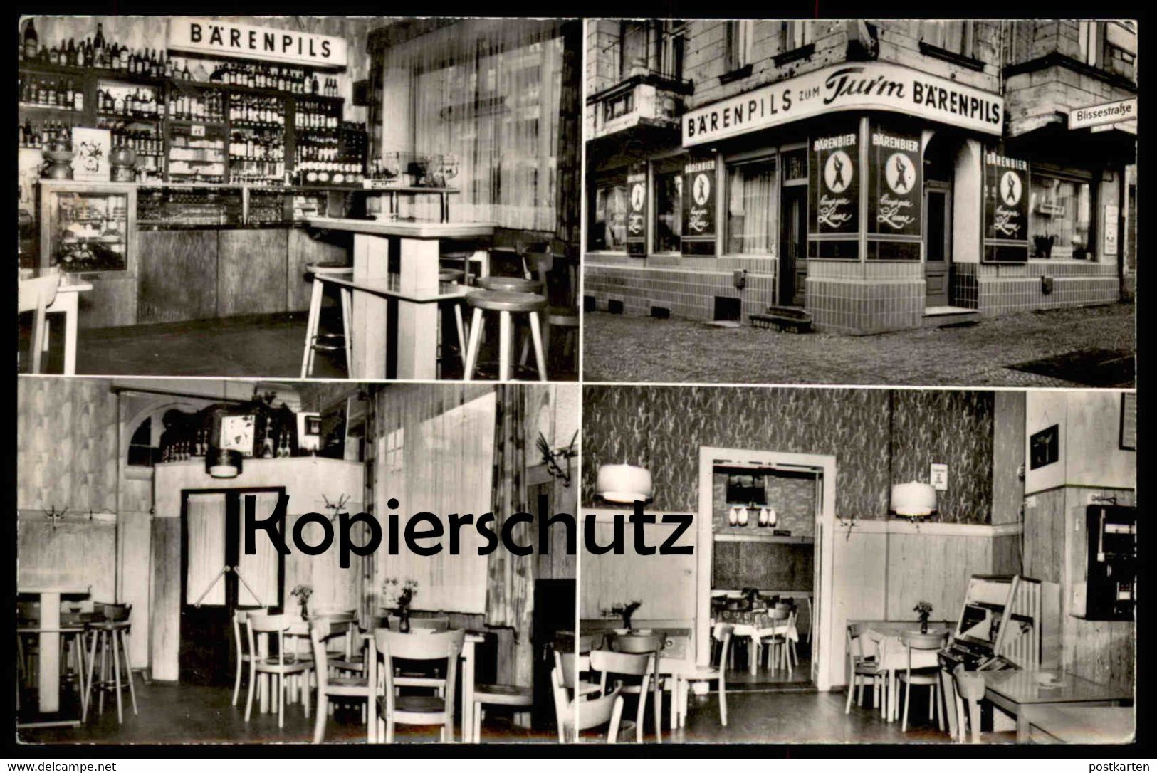 ÄLTERE POSTKARTE BERLIN WILMERSDORF RESTAURANT ZUM TURM ECKKNEIPE Bier Bärenpils Birra Bière Beer Postcard Ansichtskarte - Wilmersdorf