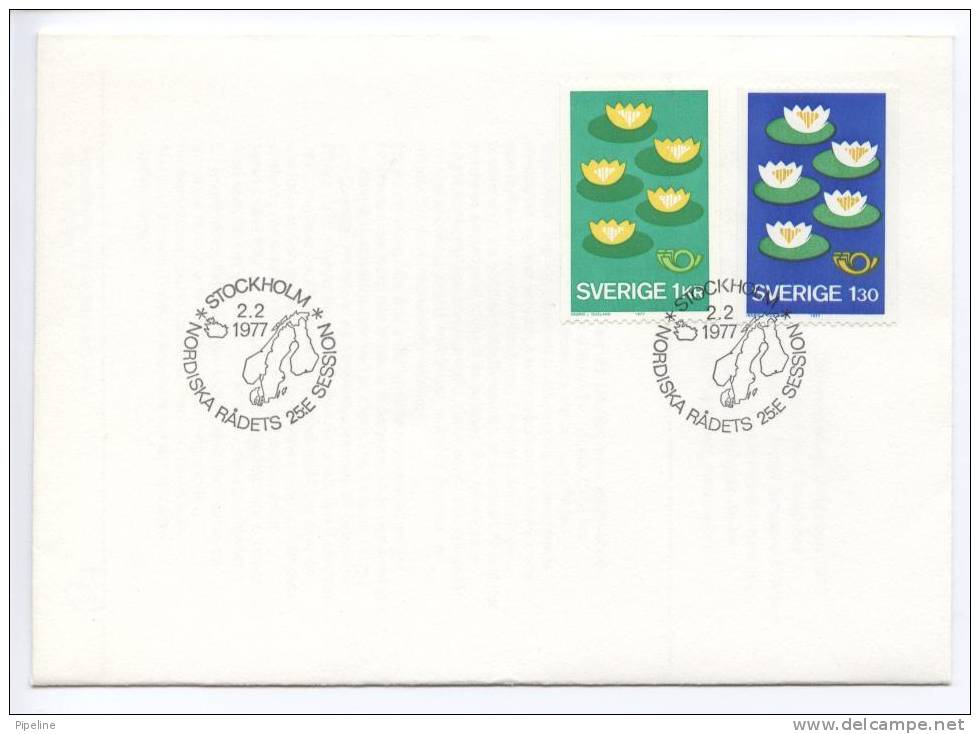 Sweden FDC Nordic Cooperation 2-2-1977 - FDC