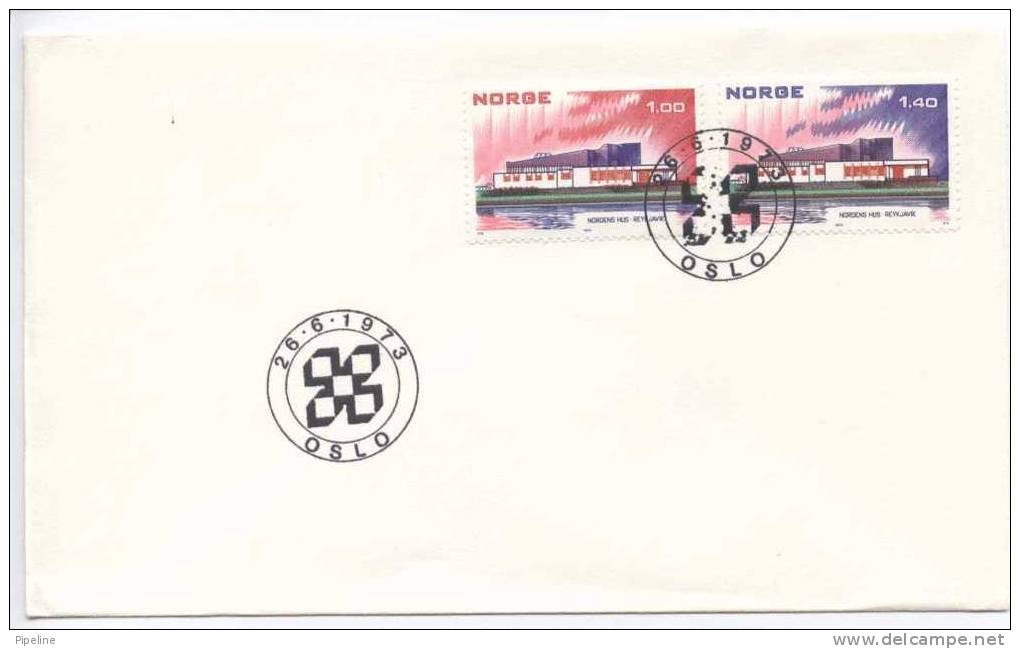 Norway FDC Nordic House Reykjavik 26-6-1973 - FDC