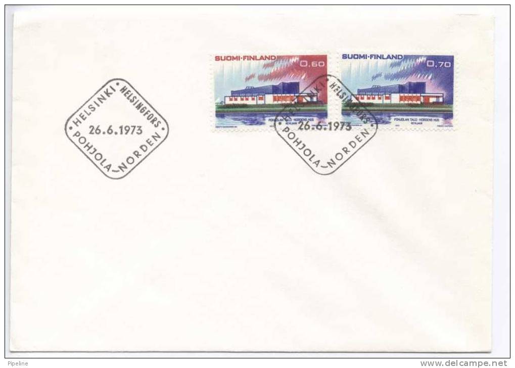 Finland FDC Nordic House Reykjavik 26-6-1973 - FDC
