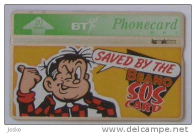 BEANO SOS CARD  ( England ) * Humor - Humour - BT Advertising Issues