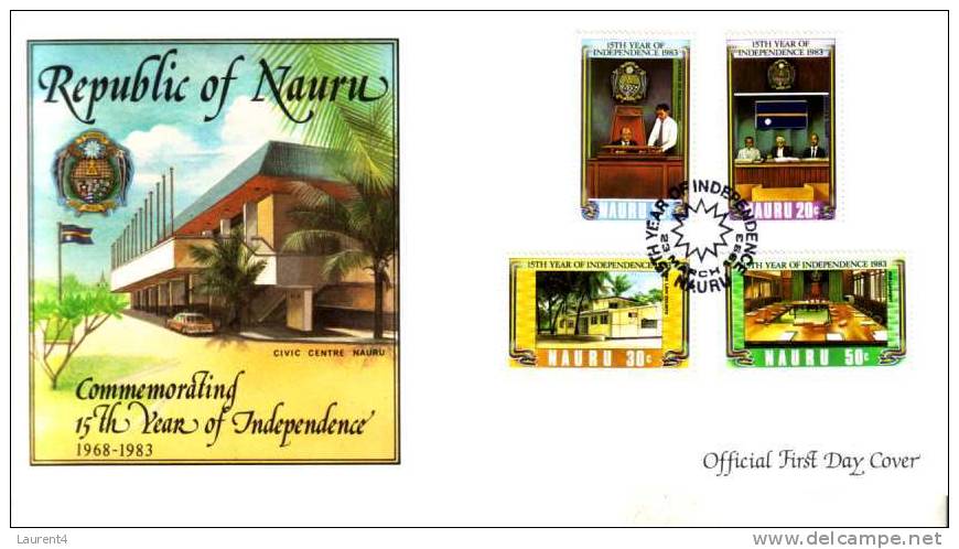 Nauru FDC Cover  / Envelope Premier Jour De L´ile De Nauru - Independance - Nauru