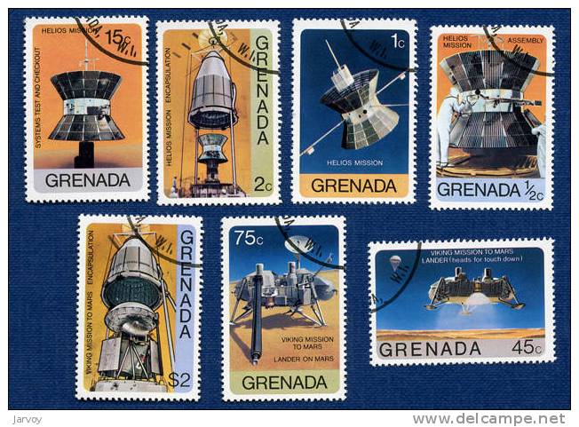 Grenada 1976, Missions Spatiales De Viking Et Hélios Sur Mars; Y&T N°0702-08 (0) - South America