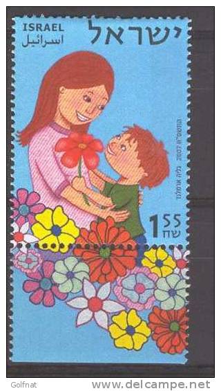 2007 ISRAEL Enfant Avec Sa Maman Et Des Fleurs - Mother's Day