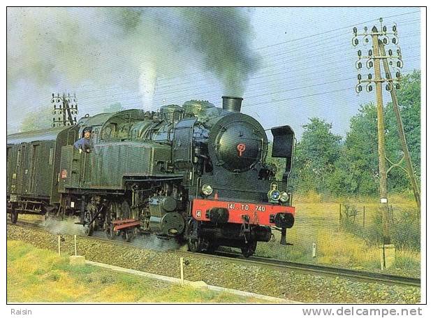 Midi Pyrénées Locomotive  Vapeur  141TD740  Train  Touristique  "Aude Au Pays Catalan"  TBE - Midi-Pyrénées