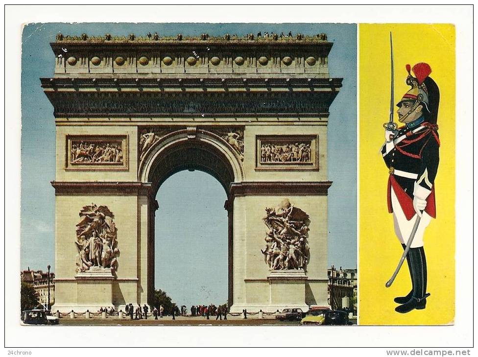 Paris: Arc De Triomphe De L´ Etoile, Garde Républicain (08-1044) - Distrito: 17