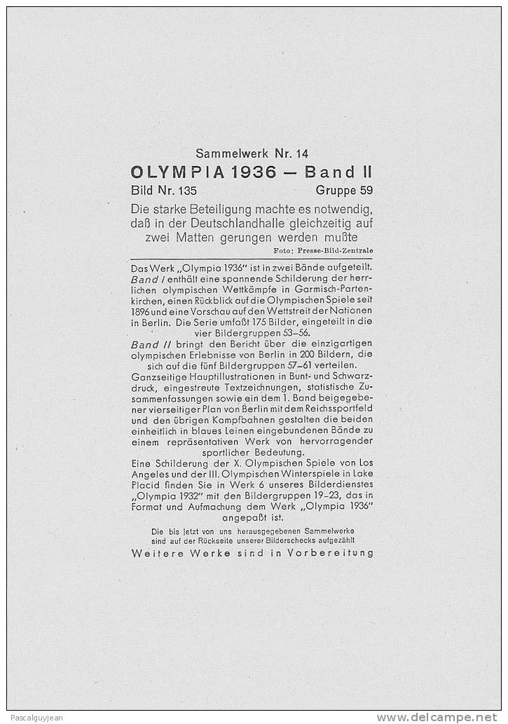 OLYMPIA 1936 - Sammelwerk Nr 14 - Band II - Bild 135 - Sport