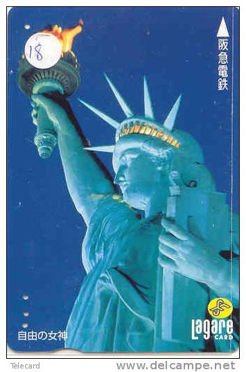 Telefonkarte Statue Of Liberty (18) Statue De La Liberte Twins Towers New York USA  Phonecard - Telecarte - Paesaggi